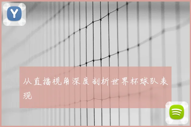 从直播视角深度剖析世界杯球队表现