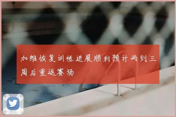 加维恢复训练进展顺利预计两到三周后重返赛场